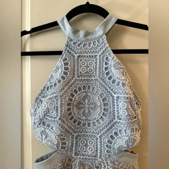 Hello Molly No Hesitation Dress - Baby Blue & Nude - Picture 8 of 14